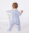 Katoenen babypyjama met bloemenprint wit MARSHMALLOW/wit MULTICO