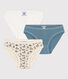 Lot de 3 culottes fleur petite fille en coton