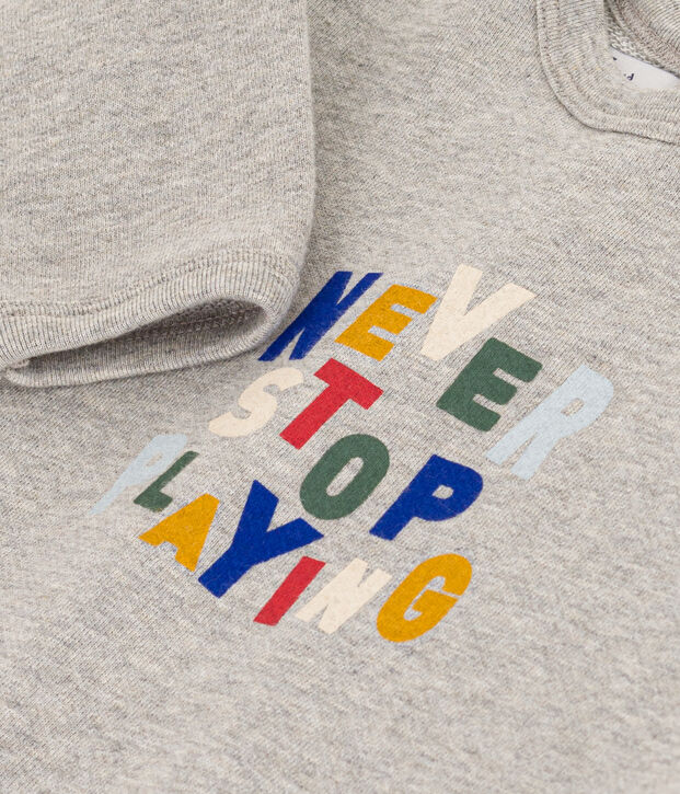 Fleece sweatshirt voor baby's grijs