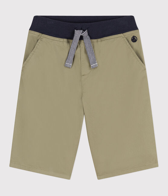 Bermuda en serge de coton enfant garçon vert MARECAGE