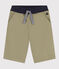 Bermuda en serge de coton enfant garçon vert MARECAGE