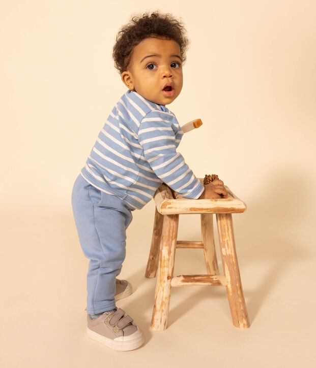 Broek in molton voor baby's blauw