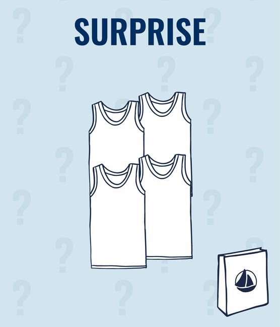 Lot de 4 débardeurs surprise garçon variante 1