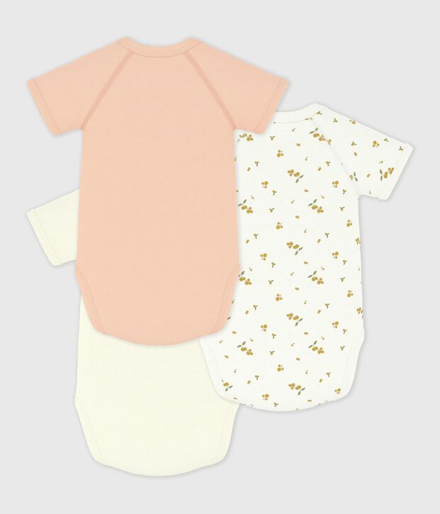 Set van katoenen babyrompertjes met print en korte mouwen multicouleur