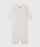 Combisac bébé en tubique blanc MARSHMALLOW/blanc MULTICO