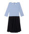 Robe femme trompe l'œil blanc LAIT/bleu SURF