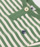 Katoenen T-shirt met korte mouwen en streepjes voor baby's groen PALMERAIE/ AVALANCHE