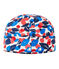 Muts in molton met dessin voor babymeisjes wit MARSHMALLOW/wit MULTICO