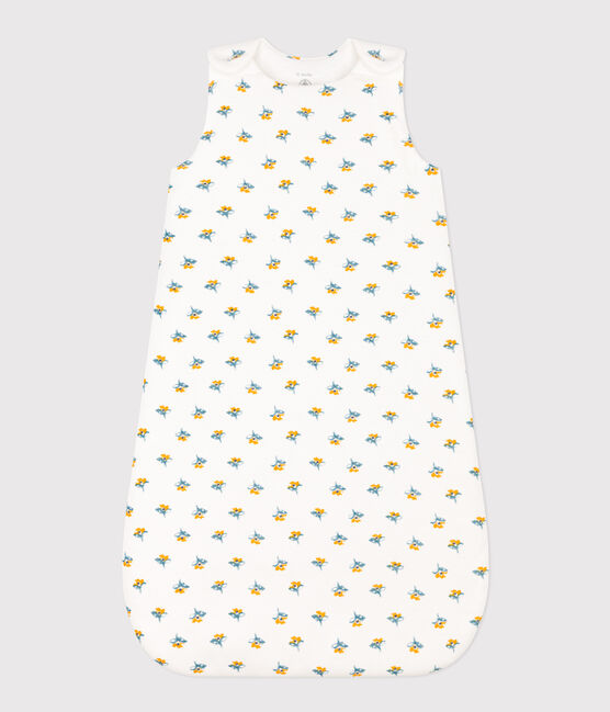Katoenen trappelzakje met bloemenprint TOG 2 wit MARSHMALLOW/wit MULTICO