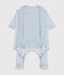 Fluwelen bodypyjama met sterretjes voor baby's blauw GOMME/ BEACH