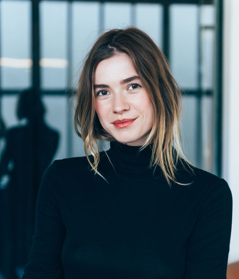 Sous-pull femme en coton l&eacute;ger noir