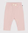 Broek in doorgestikt tubic voor baby's roze SALINE