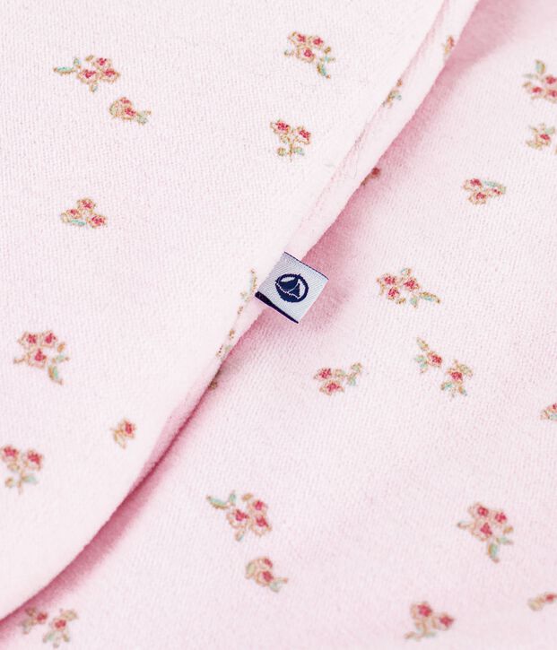 Fluwelen babytrappelzakje met bloemenprint TOG 3 roze/multicouleur