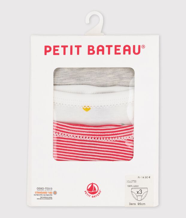 Trio de culottes petite fille multicouleur