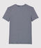 Tijdloos dames-T-shirt met ronde hals in biokatoen blauw SMOKING/wit MARSHMALLOW