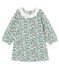 Robe manches longues bébé fille imprimée gris BELUGA/blanc MULTICO