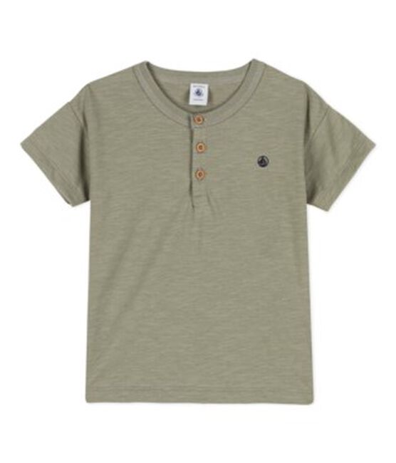 Katoenen T-shirt met korte mouwen voor jongens groen MARECAGE