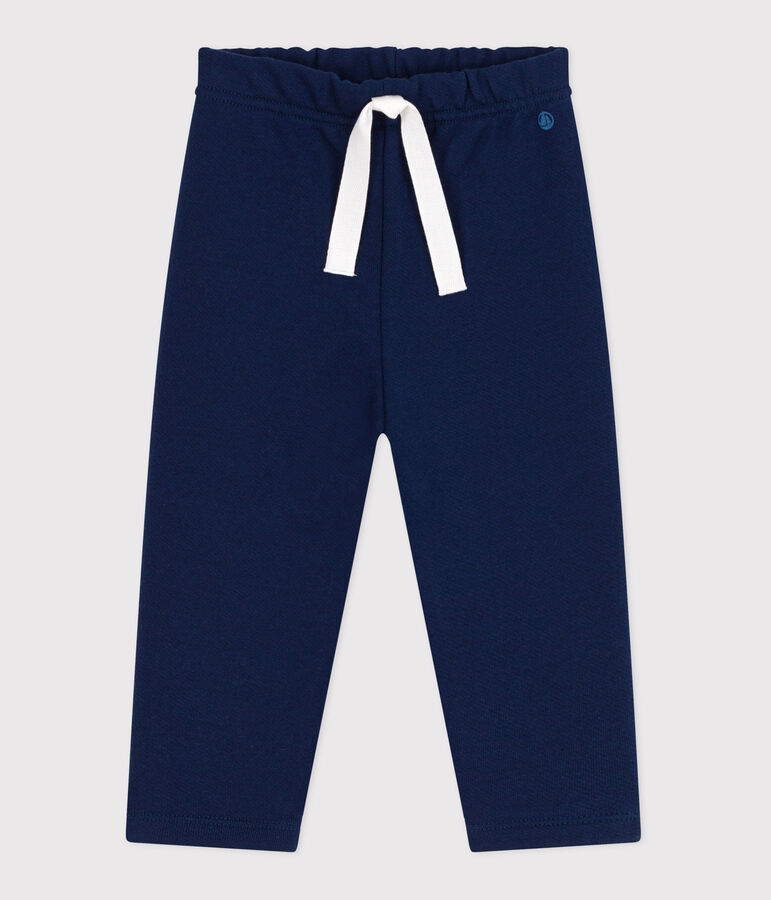 Pantalon de jogging b&eacute;b&eacute; en coton uni bleu