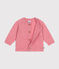 Cardigan en tricot contenant de la laine bébé rose ROSELINE CHINE