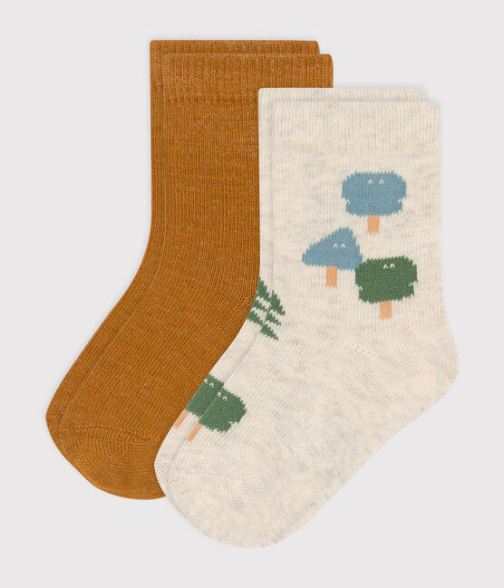 Set van 2 paar katoenen babysokken met dennetjes variante 1