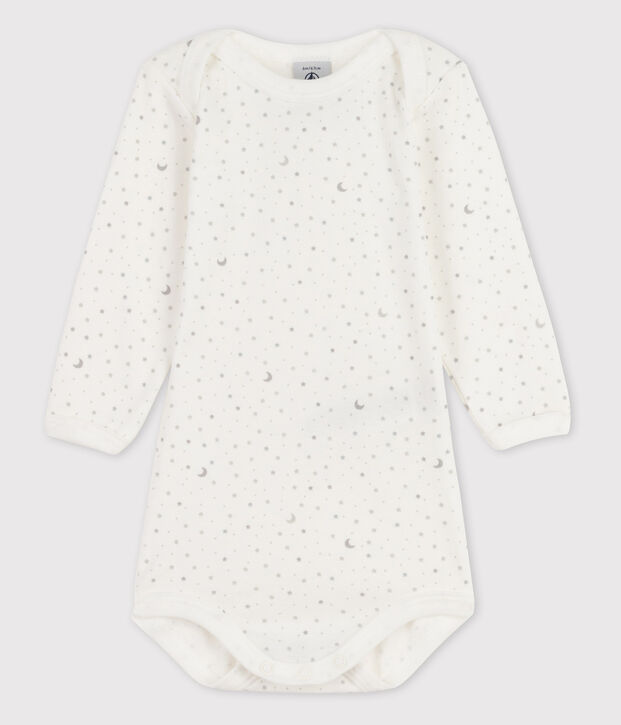 Body met lange mouwen voor babymeisjes wit/multicouleur
