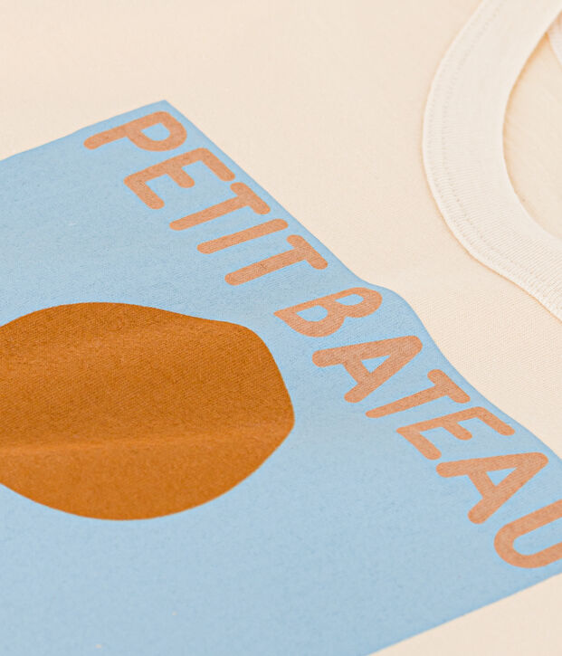 Katoenen T-shirt met korte mouwen voor jongens ecru