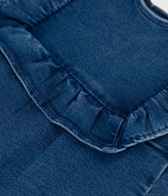 Robe bébé en jean sans manches bleu BLEU DELAVE