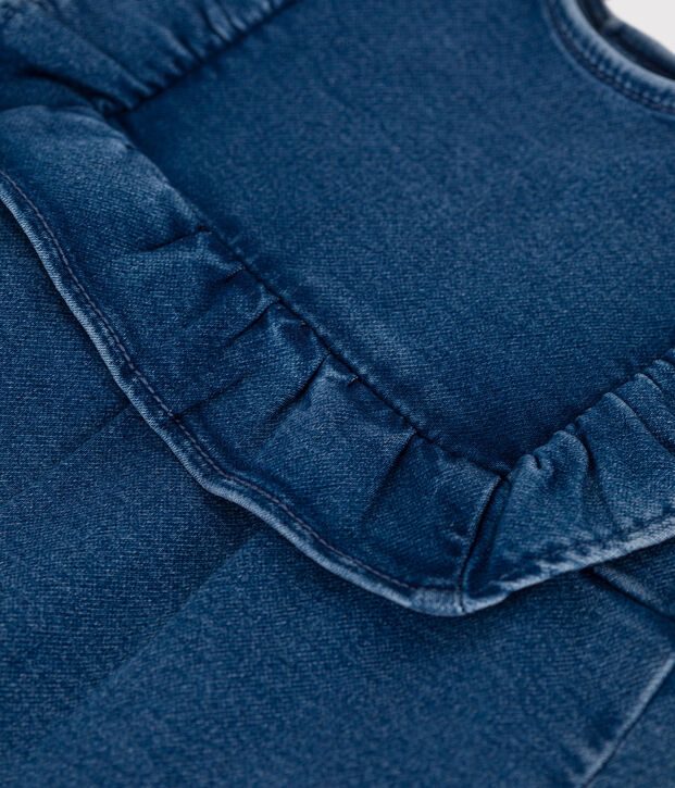 Robe b&eacute;b&eacute; en jean sans manches bleu
