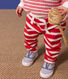 Pantalon bébé en jersey épais rayé