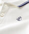 Polo manches courtes bébé garçon en piqué uni blanc MARSHMALLOW