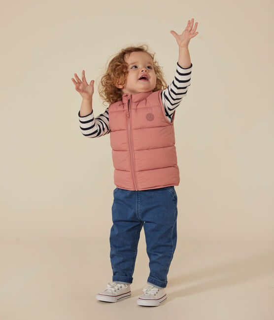 Doudoune sans manches matelassée bébé rose ROSEWOOD