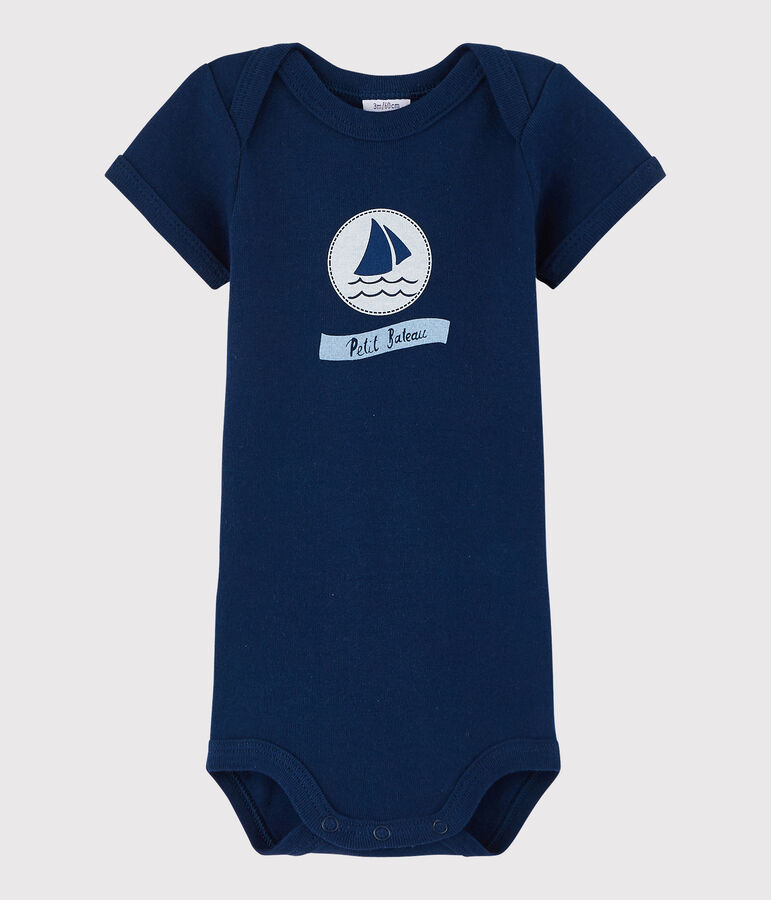 Rompertje met korte mouwen babyjongen blauw MEDIEVAL