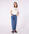 Tee-shirt femme le droit en coton manches courtes bleu MILK/ SOIR