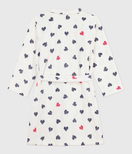 Robe de chambre enfant en polaire imprimé blanc MARSHMALLOW/blanc MULTICO