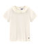 Meisjes-T-shirt met korte mouwen wit MARSHMALLOW