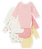 Set van 5 eerste body's met lange mouwen voor babymeisjes variante 1