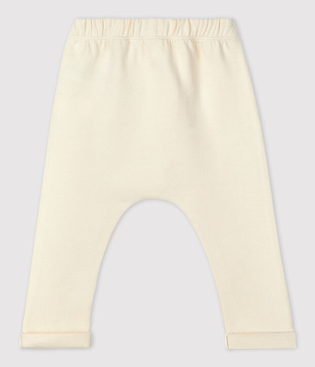 Broek in dikke jersey voor baby's ecru