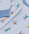 Kinderpyjama van fleece met skiprint blauw/multicouleur