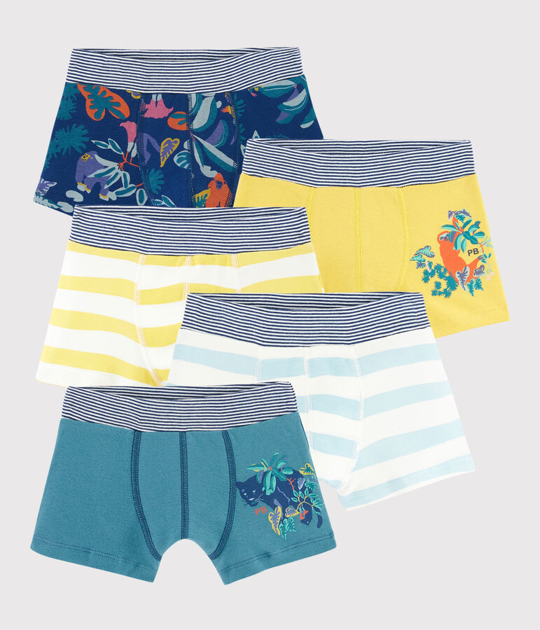 Lot de 5 boxers imprim&eacute; jungle petit gar&ccedil;on multicouleur