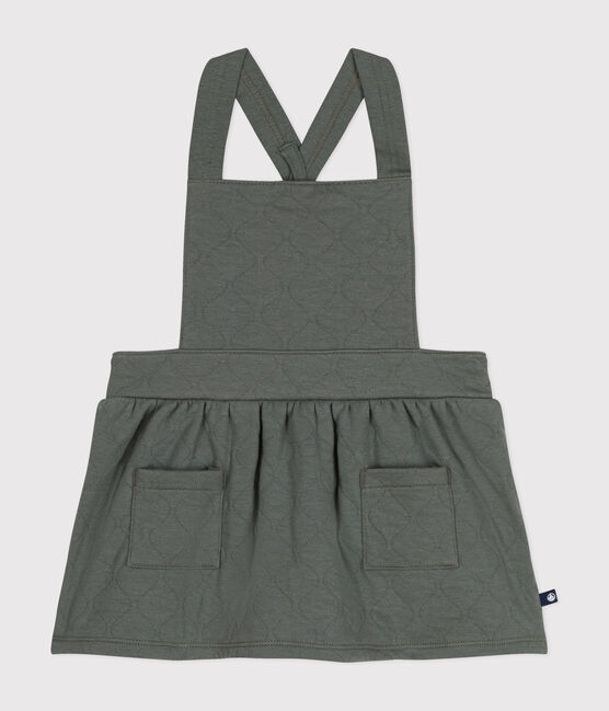 Robe sans manche en tubique matelassé bébé vert THUYA