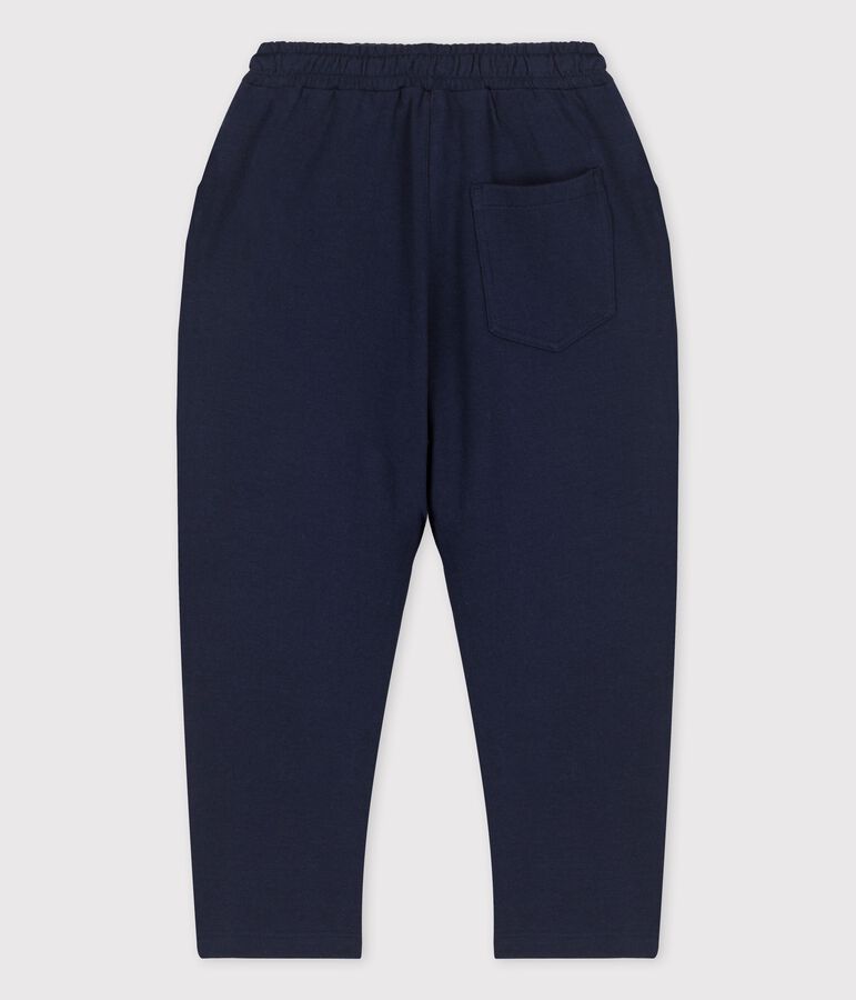 Pantalon confortable en coton enfant gar&ccedil;on bleu