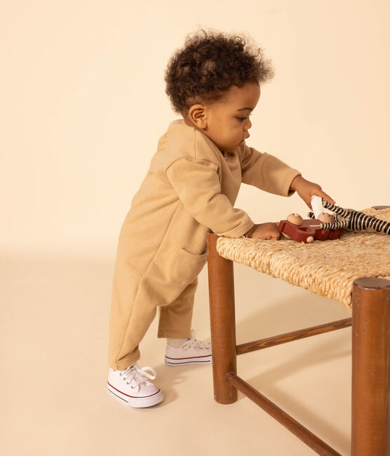 Lang pakje van molton voor baby's beige TOURONE