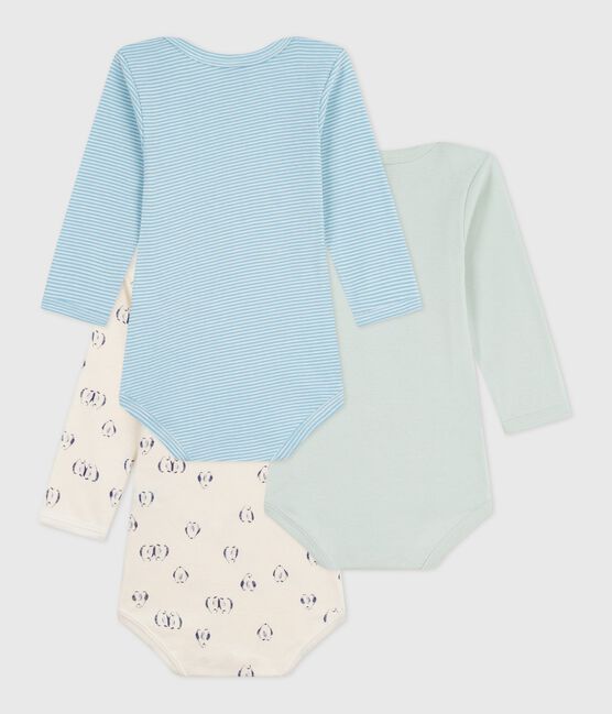 Setje van katoenen body's met lange mouw en pinguïnprint voor baby's variante 1