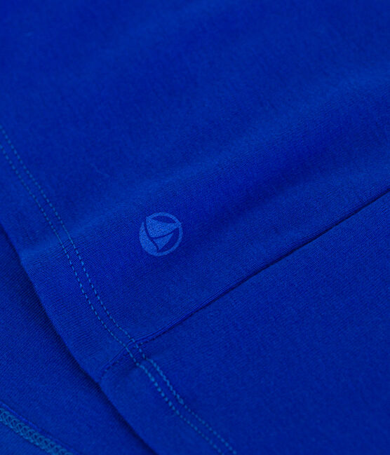 Effen katoenen T-shirt L'Iconique voor dames blauw SURF