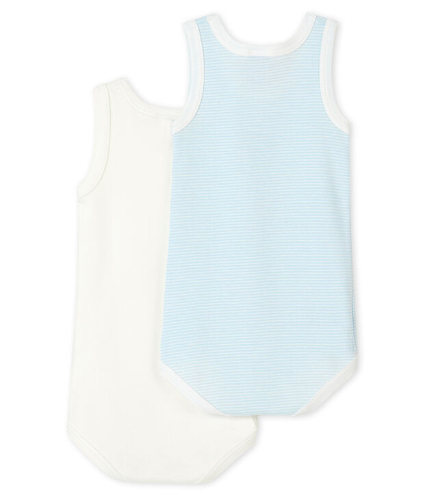Set van 2 mouwloze rompertjes babyjongen multicouleur