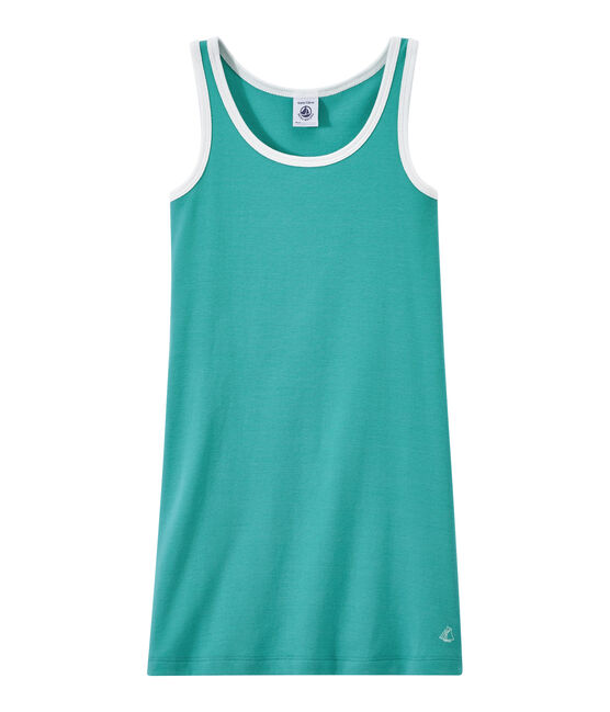 Mouwloze meisjesjurk groen VERDE