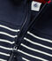 Gestreepte hoodie met rits voor jongens blauw SMOKING/beige COQUILLE