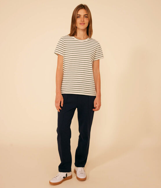 Tee-shirt LE DROIT col rond en coton Femme AVALANCHE/ CROCO