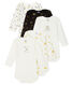 Lot de 5 bodies manches longues bébé fille