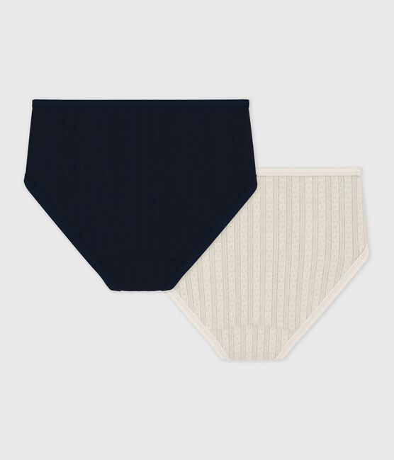 Lot de culottes taille haute femme en coton ajouré variante 1